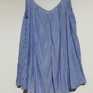Tommy Bahama Blue and White Striped Top